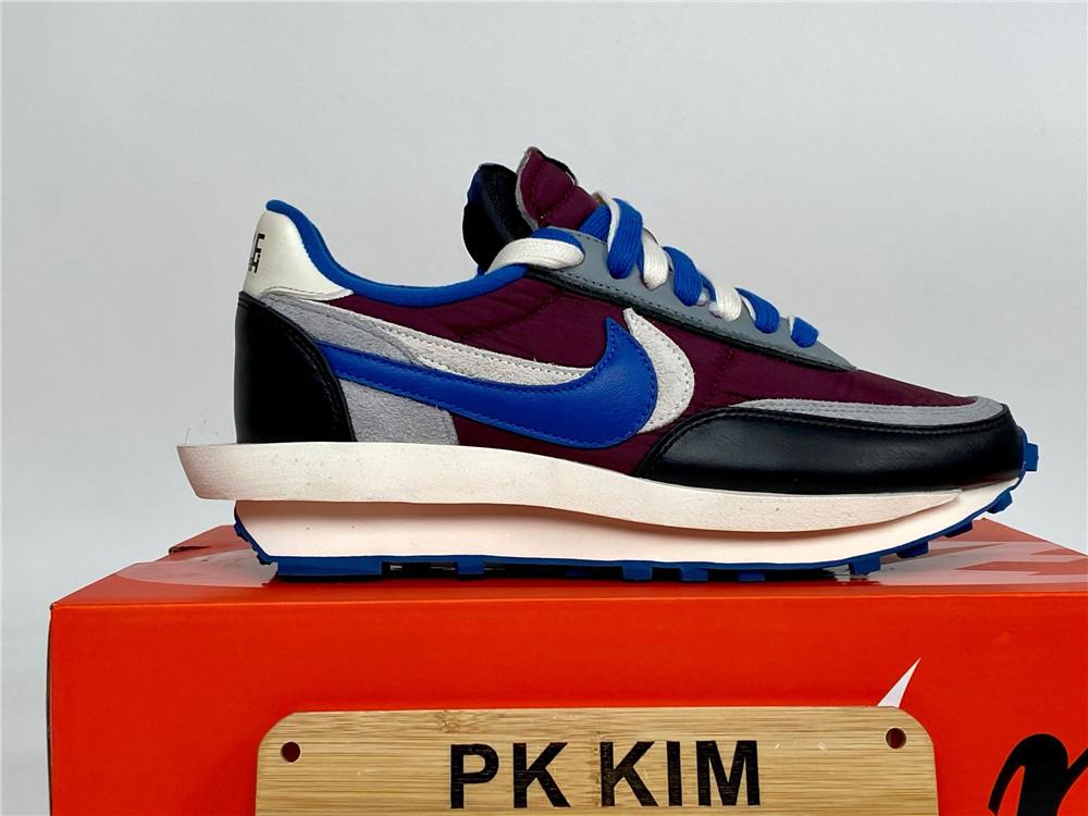 PK God LDWaffle x sacai x UNDERCOVER Night Maroon and Team Royal retail materials ready to ship